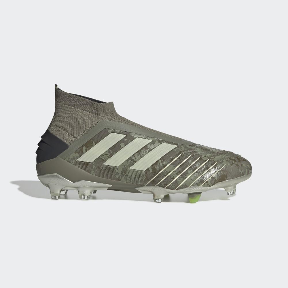 Ghete Fotbal Adidas Predator 19+ Firm Ground Barbati Romania - Verzi/Galbeni EF8204